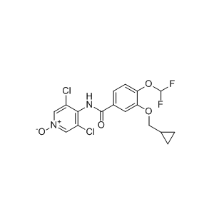罗氟司特杂质I,3,5-dichloro-4-(3-(cyclopropylmethoxy)-4-(difluoromethoxy) benzamido)pyridine 1-oxide