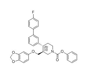 帕罗西汀杂质37,(trans)-phenyl3-((benzo[d][1,3]dioxol-5-yloxy)methyl)-4-(4'-fluoro-[1,1'-biphenyl]-3-yl)piperidine-1-carboxylate