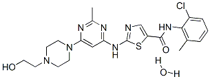 一水達(dá)沙替尼,N-(2-chloro-6-methylphenyl)-2-[[6-[4-(2-hydroxyethyl)piperazin-1-yl]-2-methylpyrimidin-4-yl]amino]-1,3-thiazole-5-carboxamide,hydrate