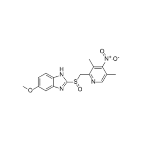 埃索美拉唑钠杂质H,2-(((3,5-dimethyl-4-nitropyridin-2-yl)methyl)sulfinyl)-6- methoxy-1H-benzo[d]imidazole