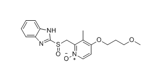 雷貝拉唑雜質(zhì)F,2-(((1H-benzo[d]imidazol-2-yl)sulfinyl)methyl)-4-(3- methoxypropoxy)-3-methylpyridine 1-oxide