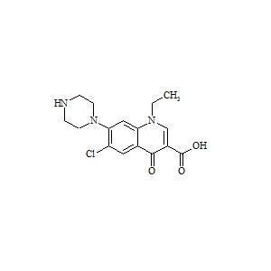 诺氟沙星EP杂质F,6-Chloro-1-Ethyl-4-Oxo-7-(Piperazin-1-yl)-1,4-Dihydroquinoline-3-Carboxylic acid