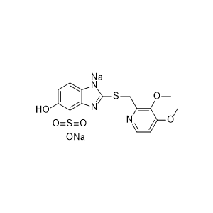 泮托拉唑杂质21,sodium 2-(((3,4-dimethoxypyridin-2-yl)methyl)thio)-5- hydroxy-4-sulfonatobenzo[d]imidazol-1-ide