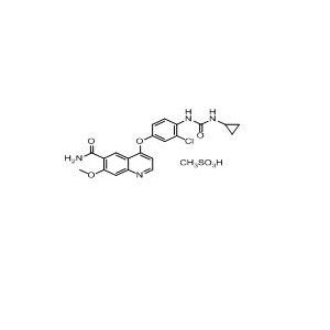 4-[3-chloro-4-(N'-cyclopropylureido)phenoxy]-7-methoxyquinoline-6-carboxamide mesylate