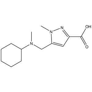 5-{[Cyclohexyl(methyl)amino]methyl}-1-methyl-1H-pyrazole-3-carboxylic acid