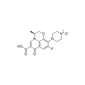 左氧氟沙星杂质C,(S)-4-(6-carboxy-9-fluoro-3-methyl-7-oxo-2,3-dihydro-7H- [1,4]oxazino[2,3,4-ij]quinolin-10-yl)-1-methylpiperazine 1-oxide