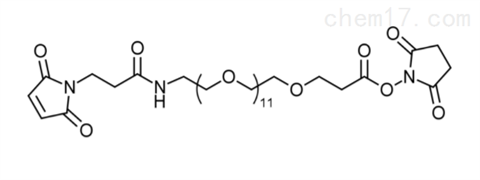 马来酰亚胺-十二聚乙二醇-琥珀酰亚胺酯,Mal-PEG12-NHS ester