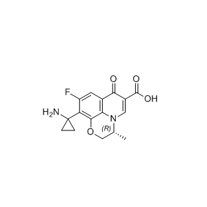 帕珠沙星杂质01,(R)-10-(1-aminocyclopropyl)-9-fluoro-3-methyl-7-oxo-3,7-dihydro-2H-[1,4]oxazino[2,3,4-ij]quinoline-6-carboxylic acid