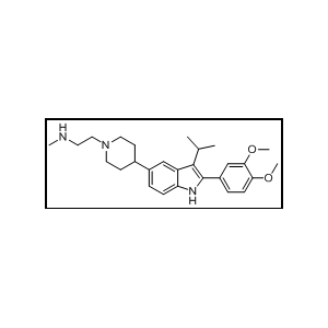 2-(4-(2-(3,4-dimethoxyphenyl)-3-isopropyl-1H-indol-5-yl)piperidin-1-yl)-N-methylethan-1-amine