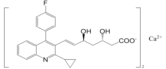 (3S, 5S)-匹伐他汀钙,(3S,5S,6E)-7-[2-Cyclopropyl-4-(4-fluorophenyl)-3-quinolinyl]-3,5-dihydroxy-6-heptenoic Acid CalciuM Salt