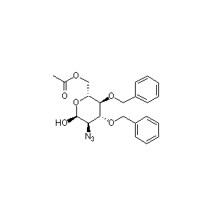 2-叠氮基-2-脱氧-3,4-二-O-苄基-beta-D-吡喃葡萄糖 6-乙酸酯