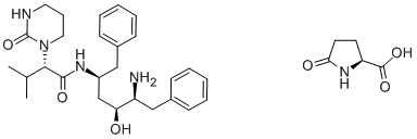 N-(4-氨基-1-苄基-3-羟基-5-苯基戊基)-3-甲基-2-(2-氧代四氢嘧啶-1-基)-丁酰胺 5-氧代吡咯烷-2-甲酸,N-(4-Amino-1-benzyl-3-hydroxy-5-phenyl-pentyl)-3-methyl-2-(2-oxo-tetrahydro-pyrimidin-1-yl)-butyramide 5-oxopyrrolidine-2-carboxylic acid