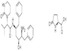 N-(4-氨基-1-苄基-3-羟基-5-苯基戊基)-3-甲基-2-(2-氧代四氢嘧啶-1-基)-丁酰胺 5-氧代吡咯烷-2-甲酸,N-(4-Amino-1-benzyl-3-hydroxy-5-phenyl-pentyl)-3-methyl-2-(2-oxo-tetrahydro-pyrimidin-1-yl)-butyramide 5-oxopyrrolidine-2-carboxylic acid