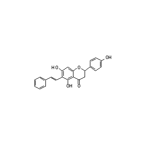 （E）-5,7-二羟基-2-（4-羟基苯基）-6-苯乙烯基铬-4-酮