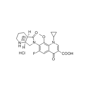 莫西沙星杂质29,1-cyclopropyl-6-fluoro-8-methoxy-4-oxo-7-((4aR,7aS)-5-oxooctahydro-6H-pyrrolo[3,4-b]pyridin-6-yl)-1,4-dihydroquinoline-3-carboxylic acid hydrochloride