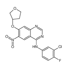 N-(3-氯-4-氟苯基)-6-硝基-7-[[(3S)-四氢-3-呋喃基]氧基]-4-喹唑啉胺,N-(3-chloro-4-fluorophenyl)-6-nitro-7-[(3S)-oxolan-3-yl]oxyquinazolin-4-amine