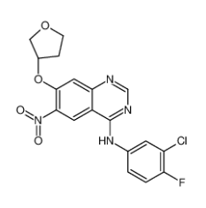 N-(3-氯-4-氟苯基)-6-硝基-7-[[(3S)-四氫-3-呋喃基]氧基]-4-喹唑啉胺,N-(3-chloro-4-fluorophenyl)-6-nitro-7-[(3S)-oxolan-3-yl]oxyquinazolin-4-amine