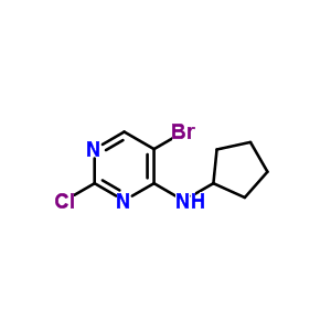 5-溴-2-氯-N-環(huán)戊基-4-嘧啶胺,5-Bromo-2-chloro-N-cyclopentylpyrimidin-4-amine