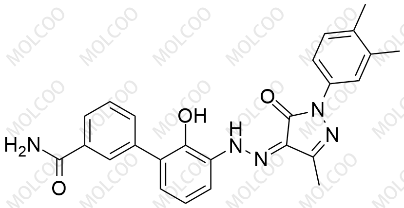艾曲泊帕杂质5,(Z)-3'-(2-(1-(3,4-dimethylphenyl)-3-methyl-5-oxo-1H-pyrazol-4(5H)-ylidene)hydrazinyl)-2'-hydroxy-[1,1'-biphenyl]-3-carboxamide
