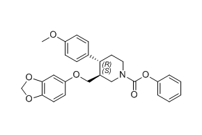 帕羅西汀雜質(zhì)41,(trans)-phenyl 3-((benzo[d][1,3]dioxol-5-yloxy)methyl)-4-(4- methoxyphenyl)piperidine-1-carboxylate