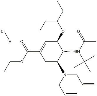 (3R,4R,5S)-4-N-乙酰基(叔丁基)氨基-5-N,N-二烯丙基氨基-3-(1-乙基丙氧基)-1-环己烯-1-甲酸乙酯单盐酸盐,(3R,4R,5S)-4-N-Acetyl(1,1-dimethylethyl)amino-5-N,N-diallylamino-3-(1-ethylpropoxy)-1-cyclohexene-1-carboxylicacid ethyl estermonohydrochloride