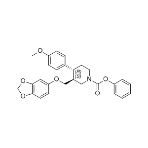 帕羅西汀雜質(zhì)41,(trans)-phenyl 3-((benzo[d][1,3]dioxol-5-yloxy)methyl)-4-(4- methoxyphenyl)piperidine-1-carboxylate