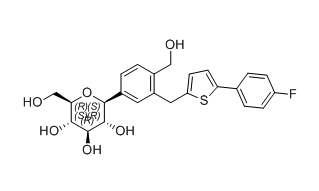 卡格列净杂质32,(2S,3R,4R,5S,6R)-2-(3-((5-(4-fluorophenyl)thiophen-2-yl)methyl)-4-(hydroxymethyl)phenyl)-6-(hydroxymethyl)tetrahydro-2H-pyran-3,4,5-triol
