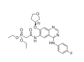 阿法替尼雜質(zhì)10,(S)-diethyl (2-((4-((4-fluorophenyl)amino)-7-((tetrahydrofuran-3-yl)oxy)quinazolin-6-yl)amino)-2-oxoethyl)phosphonate