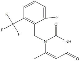 1-[2-氟-6-(三氟甲基)苄基]-6-甲基嘧啶-2,4(1H,3H)-二酮,1-(2-Fluoro-6-trifluoromethyl-benzyl)-6-methyl-1H-pyrimidine-2,4-dione