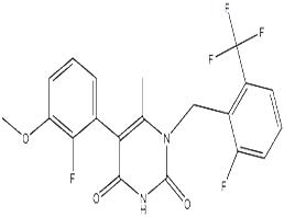 5-(2-氟-3-甲氧基苯基)-1-[[2-氟-6-(三氟甲基)苯基]甲基]-6-甲基-2,4(1H,3H)-嘧啶二酮,5-(2-Fluoro-3-methoxyphenyl)-1-[[2-fluoro-6-(trifluoromethyl)phenyl]methyl]-6-methyl-2,4(1H,3H)-pyrimidinedione