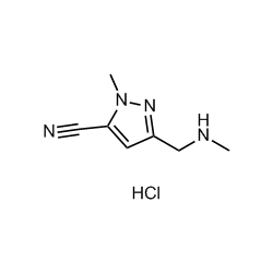 1-Methyl-3-((methylamino)methyl)-1H-pyrazole-5-carbonitrile hydrochloride,1-methyl-3-((methylamino)methyl)-1H-pyrazole-5-carbonitrilehydrochloridesalt
