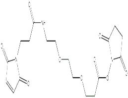 马来酰亚胺-PEG2-NHS酯,Maleimide-NH-PEG2-CH2CH2COONHS Ester;α-Maleimidopropionyl-ω-succinimidyl-2(ethylene glycol)