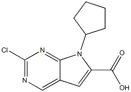 2-氯-7-环戊基-7H-吡咯并[2,3-D]嘧啶-6-甲酸,2-chloro-7-cyclopentyl-7H-pyrrolo[2,3-d]pyrimidine-6-carboxylic acid