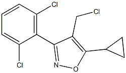 4-(CHLOROMETHYL)-5-CYCLOPROPYL-3-(2,6-DICHLOROPHENYL)-1,2-OXAZOLE,4-(CHLOROMETHYL)-5-CYCLOPROPYL-3-(2,6-DICHLOROPHENYL)-1,2-OXAZOLE