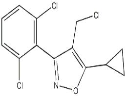 4-(CHLOROMETHYL)-5-CYCLOPROPYL-3-(2,6-DICHLOROPHENYL)-1,2-OXAZOLE