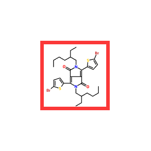 3,6-双(5-溴-2-噻吩基)-2,5-双(2-乙基己基)-2,5-二氢吡咯并[3,4-C]吡咯-1,4-二酮,1,4-bis(5-bromothiophen-2-yl)-2,5-bis(2-ethylhexyl)pyrrolo[3,4-c]pyrrole-3,6-dione