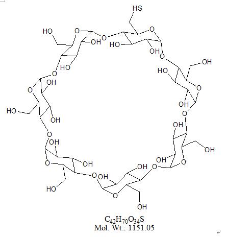 单(6-巯基-6-去氧)-b-环糊精,mono(6-mercapto-6-deoxy)-beta-cyclodextrin