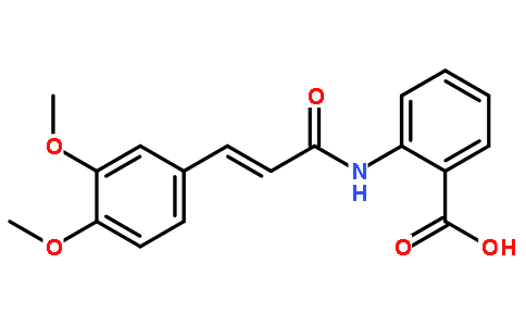 N-3,4-二甲基氧基肉桂酰-邻氨基苯甲酸,N-(3',4'-Dimethoxycinnamoyl)anthranilic acid