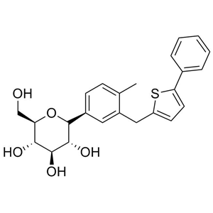 (2R,3S,4R,5R,6R)-2-(hydroxymethyl)-6-(4-methyl-3-((5-phenylthiophen-2-yl)methyl)phenyl)tetrahydro-2H-pyran-3,4,5-triol