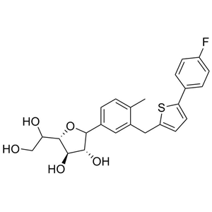 (2S,3R,4R)-2-(1,2-dihydroxyethyl)-5-(3-((5-(4-fluorophenyl)thiophen-2-yl)methyl)-4-methylphenyl)tetrahydrofuran-3,4-diol