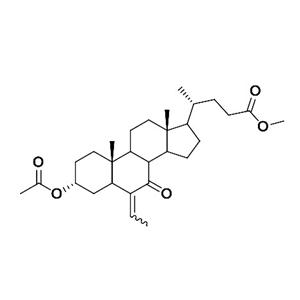 奥贝胆酸杂质18,Obeticholic Acid Impurity 18  Cholan-?24-?oic acid, 3-?(acetyloxy)?-?6-?ethylidene-?7-?oxo-?, methyl ester, (3α,?5β)?