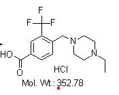 4-((4-ethylpiperazin-1-yl)methyl)-3-(trifluoromethyl)benzoic acid hydrochloride