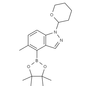 5-甲基-1-(四氢-2H-吡喃-2-基)-4-(4,4,5,5-四甲基-1,3,2-二噁硼烷-2-基)-1H-吲唑