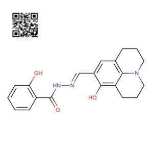 (E)-2-hydroxy-N'-((8-hydroxy-1,2,3,5,6,7-hexahydropyrido[3,2,1-ij]quinolin-9-yl)methylene)benzohydra