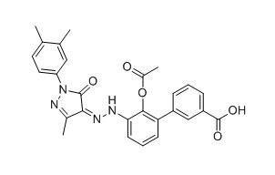 艾曲泊帕乙醇胺雜質(zhì)26,(Z)-2'-acetoxy-3'-(2-(1-(3,4-dimethylphenyl)-3-methyl-5-oxo-1H-pyrazol-4(5H)-ylidene)hydrazinyl)-[1,1'-biphenyl]-3-carboxylic acid