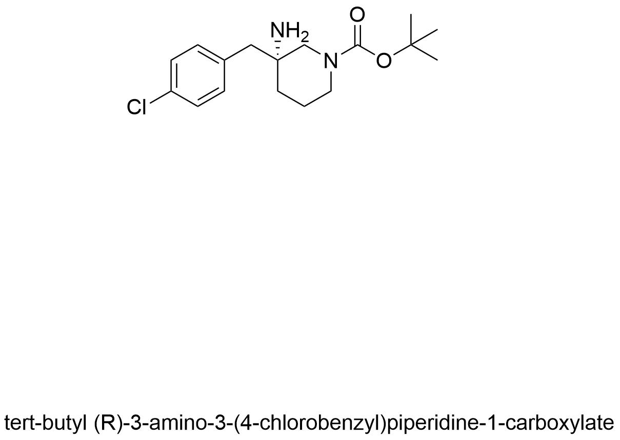 (R)-叔丁基-3-氨基-3-(4-氯苄基)哌啶-1-羧酸酯,tert-butyl (R)-3-amino-3-(4-chlorobenzyl)piperidine-1-carboxylate