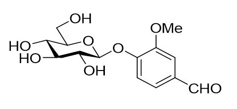 4-(β-D-葡萄糖氧基)-3-甲氧基苯甲醛，4-(β-D-Glucopyranosyloxy)-3-methoxybenzaldehyde,4-(β-D-Glucopyranosyloxy)-3-methoxybenzaldehyde