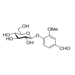 4-(β-D-葡萄糖氧基)-3-甲氧基苯甲醛，4-(β-D-Glucopyranosyloxy)-3-methoxybenzaldehyde,4-(β-D-Glucopyranosyloxy)-3-methoxybenzaldehyde