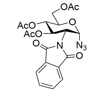 3,4,6-三-O-乙酰基-2-脱氧-2-邻苯二甲酰亚胺基-??α-D-叠氮化吡喃葡萄糖，3,4,6-Tri-O-acetyl-2-deoxy-2-phthalimido-α-D-?glucopyra,3,4,6-Tri-O-acetyl-2-deoxy-2-phthalimido-α-D-?glucopyranosyl Azide