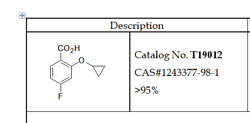 2-cyclopropyloxy-4-fluorobenzoic acid